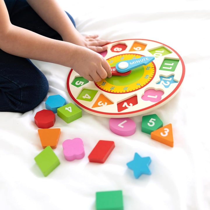 Shape Sorting Clock - Wooden Educational Toy