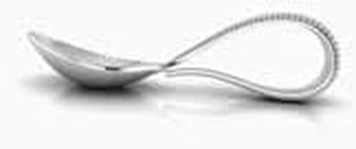Sterling Silver Beaded Loop Feeding Spoon - Premium Quality Food Grade Standard .925 Solid Sterling Silver Spoon - Engravable Gift for Baby with a Beautiful Gift Box
