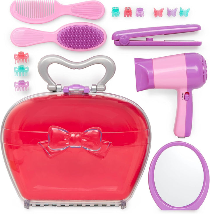 – Play Circle – Hair Dryer with Sounds & Air – Carrying Case – Salon Accessories – Pretend Play Toys – Beauty Shop – 3+ Years(15 Pieces)
