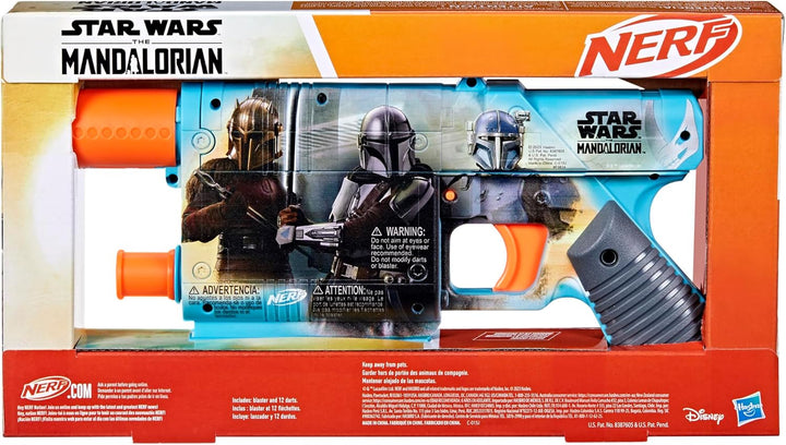 Star Wars the Mandalorian Dart Blaster, 12 Elite Darts, Internal Clip, Toy Foam Blasters for 8 Year Old Boys & Girls & Up