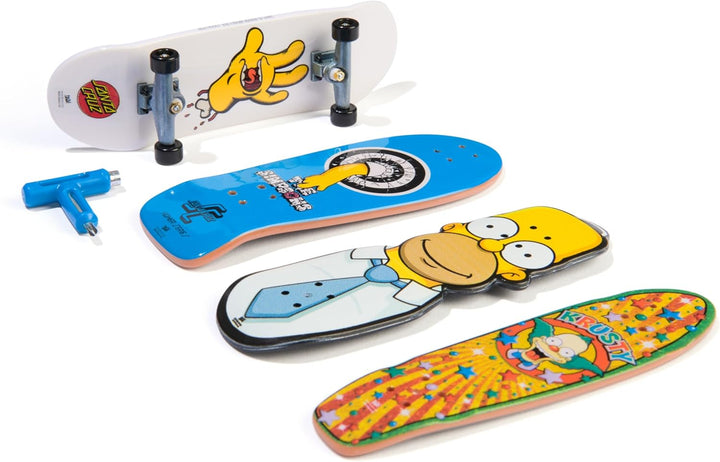 Tech Deck, Ultra DLX Fingerboard 4-Pack, Simpsons Skateboards, Collectible and Customizable Mini Skateboards, Kids Toys for Ages 6 and Up