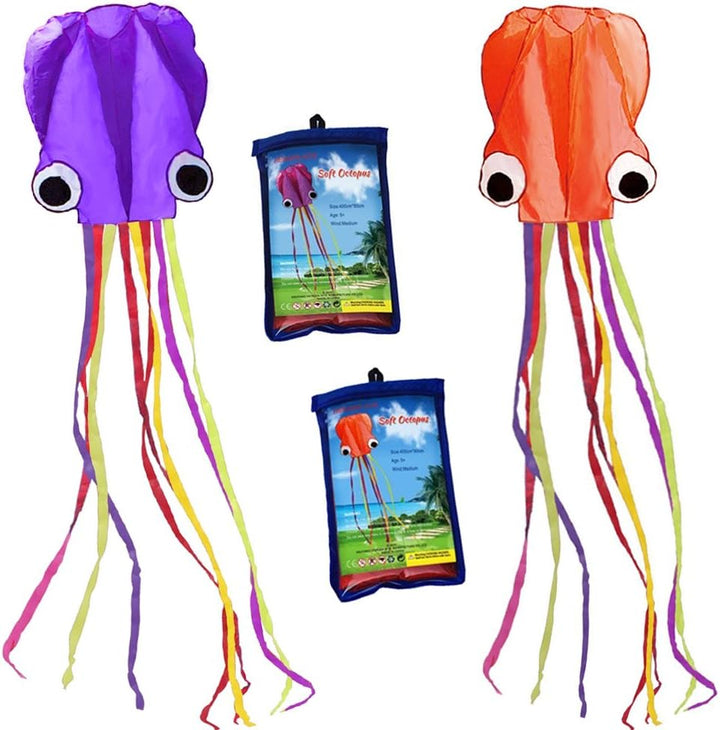 Software Octopus Flyer Kite with Long Colorful Tail for Kids,Long,Large,For Kids and Adults,Easy to Fly