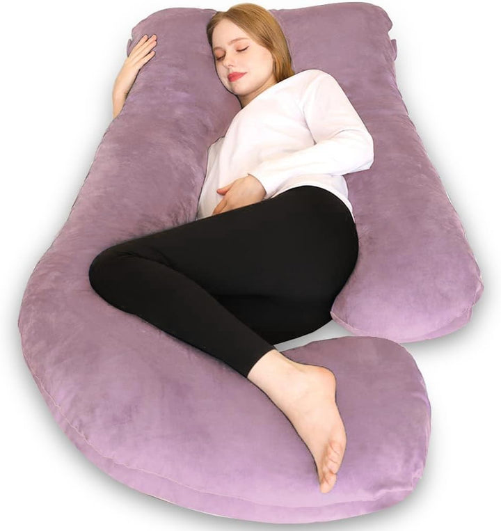 Pregnancy Pillow, U Shaped Full Body Maternity Pillow 58 Inch, Pregnant Women Must Haves Pregnancy Pillows for Sleeping with Removable Cover