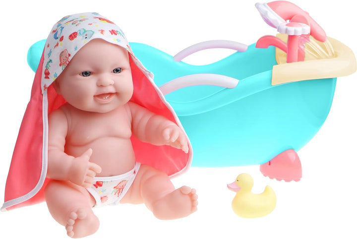 - Doll High Chair | Fits Dolls up to 17" | Easy to Clean | Simple Assembly | 7 Piece Play Set| Ages 2+, Pink/Blue