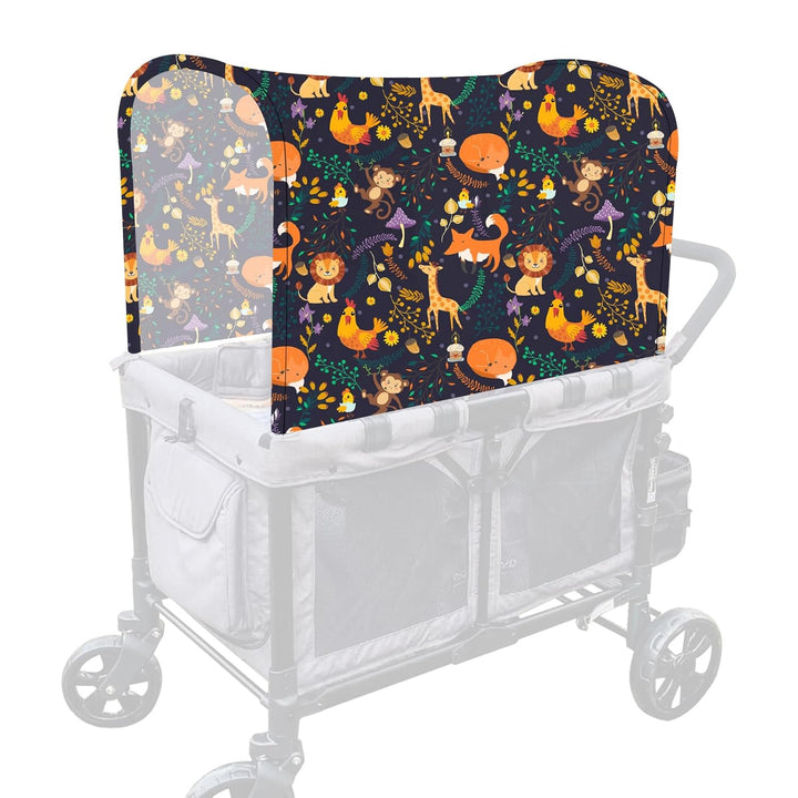 Stretchy Panoramic Canopy Compatible with Wonderfold Stroller Wagons W2/W4 All Model,Upf50+ Fabric Sun Shade and Protection for Riders(Animal Pattern)