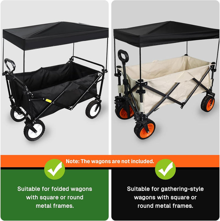 Universal Model Wagon Canopy Cover Garden Push Awning Portable Outdoor Stroller Accessories Awning for Garden Wagon, Shopping, Camping (Suitable for Folded,Gathering Folded Stroller) -44*69Cm