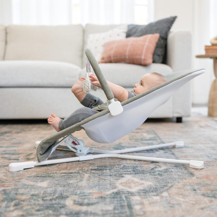 Highland Baby Bouncer | Infant | 0 – 6 Months | 3-Position Recline | Sage Tweed