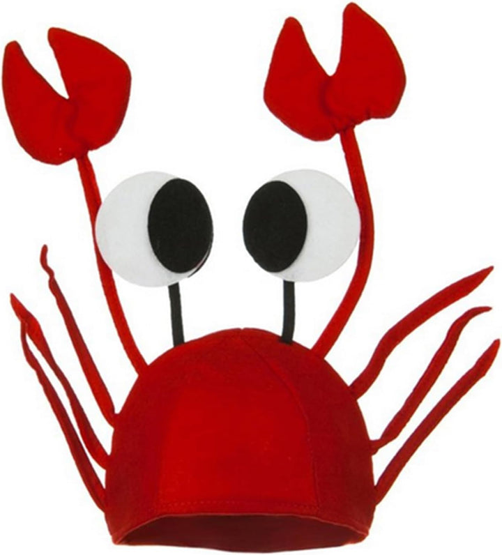 Crab Hat Set- Funny Party Hats Dress up Crazy Theme Party Roleplay Hats Set Novelty 3D Crab Hat for Unisex