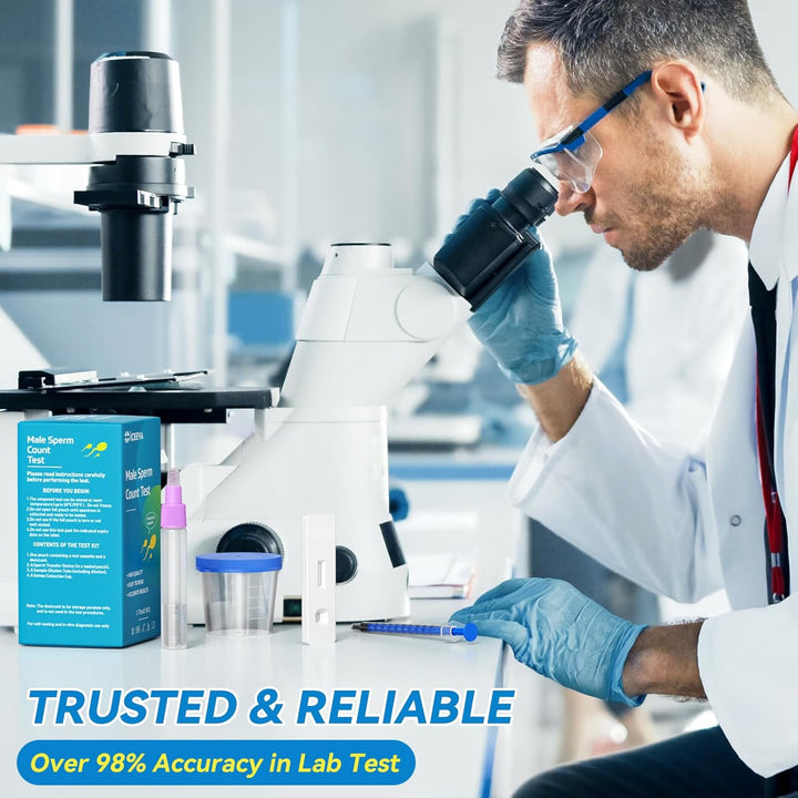 Semen Analysis, Male Sperm Concentration Test Kit for Men- Shows Normal or Low Sperm Count