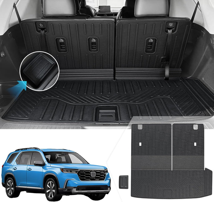Backrest Mats for Honda Pilot 2025 2024 2023, All Weather TPE 2Nd Row Seat Back Protector Kick Mat for Honda Pilot Accessories