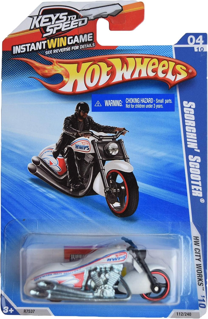 Scorchin Scooter, HW City Works '10 4/10 [White] 112/240 Keys to Speed Card