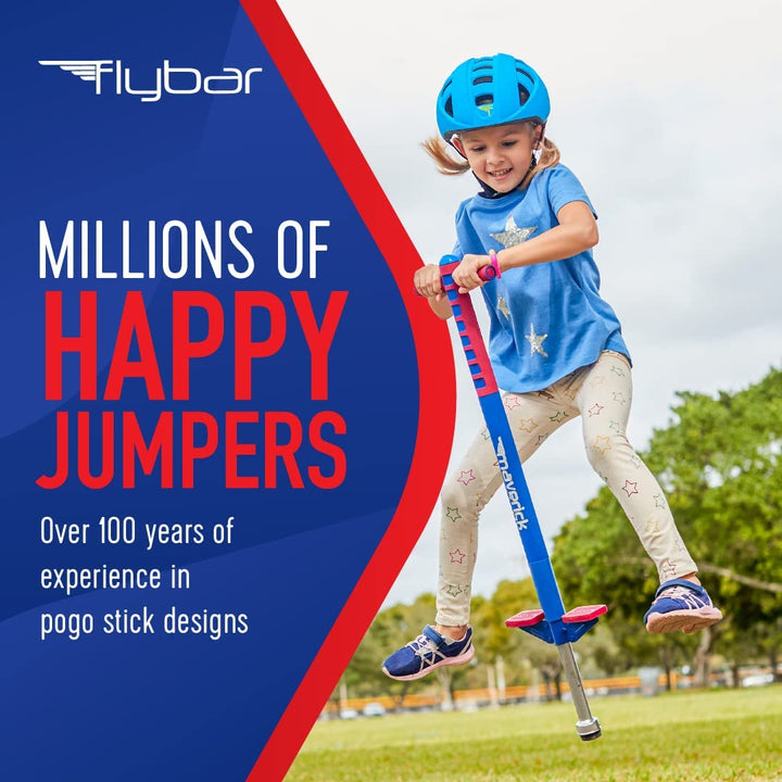 Maverick Foam Pogo Stick for Kids Age 5 and Up, 40 to 80 Pounds, Pogo Stick for Boys and Girls (Red/Blue)