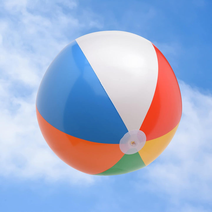 Beach Balls [3 Pack] 20" Inflatable Beach Balls for Kids - Pool Games Toys for Kids & Toddlers, Classic Rainbow Color