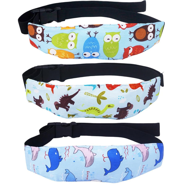 3 Pcs Baby Head Support Band for Stroller Car Seat Neck Relief Strap Headrest for Sleeping Traveling Head Holder for Toddler Kids Children Child Baby Infant