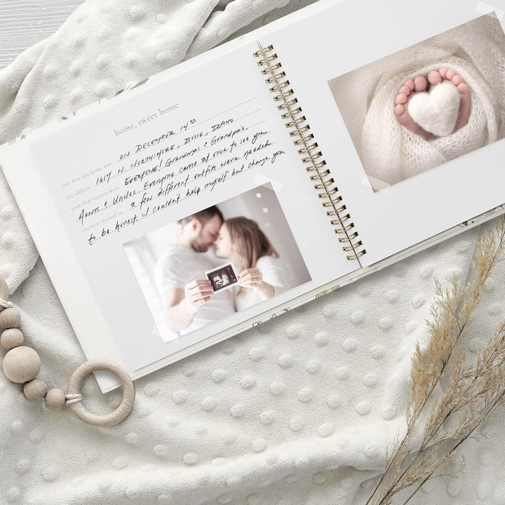 Keepsake Baby Memory Book for Boys & Girls – Timeless First 5 Year Baby Book Photo Album – Gender Neutral Journal Scrapbook - Record a Milestone for Every Event from Birth to Age 5