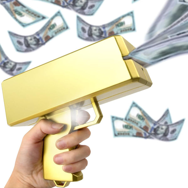 Gold Money Guns Shooter, Super Money Gun Make It Rain Toy Gun, Handheld Spary Cash Gun for Game Movies Party Supplies(Golden)