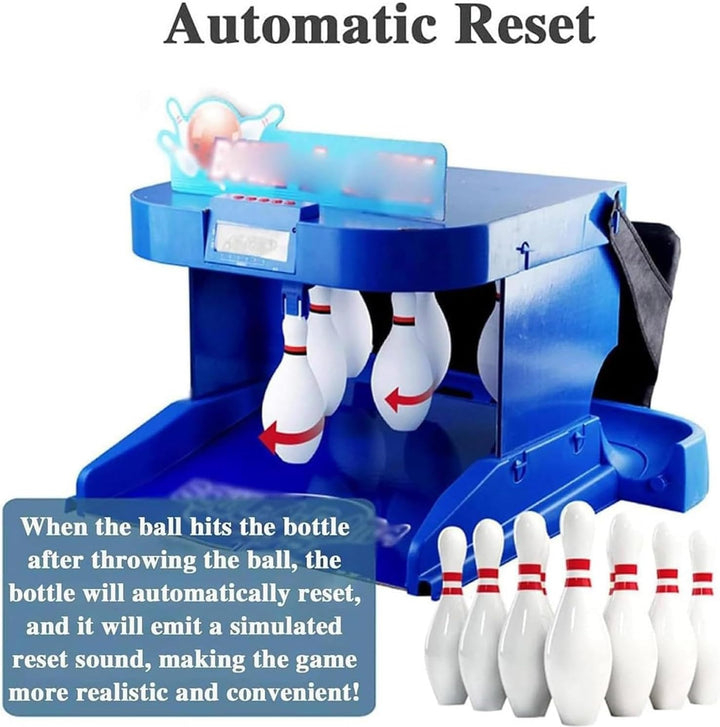 Bowling Alley Arcade Game, Indoor Bowling Ball Sports Game Console with LED Scoreboard with Automatic Reset, Lighting & Simulation Sound - Fun for Children and Adults,2M/6Ft