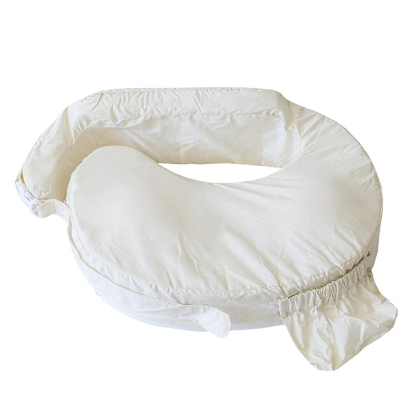 Organic Cotton Deluxe Nursing Pillow Cover - Slipcovers for Baby - Adjustable Fit, Easy Care, Durable - Original Nursing Pillow Not Included, Organic Cream