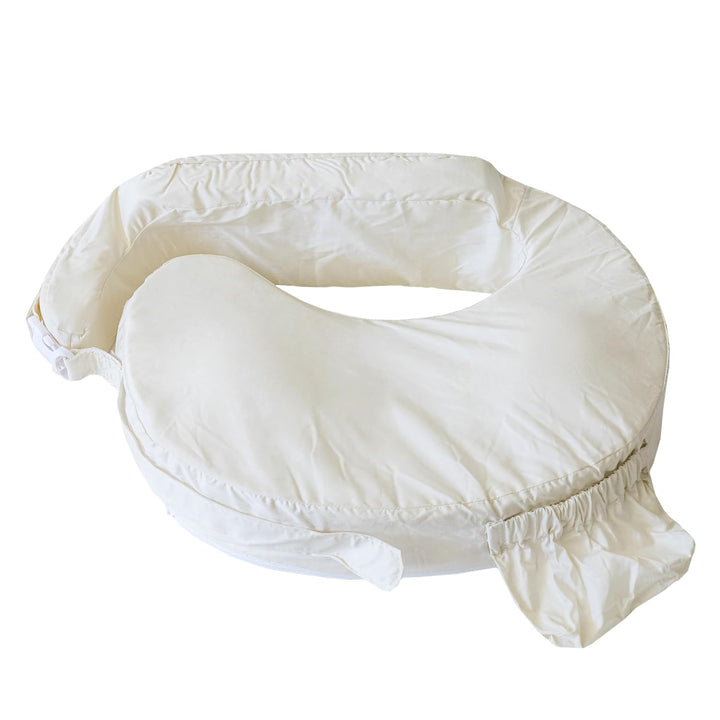 Organic Cotton Deluxe Nursing Pillow Cover - Slipcovers for Baby - Adjustable Fit, Easy Care, Durable - Original Nursing Pillow Not Included, Organic Cream