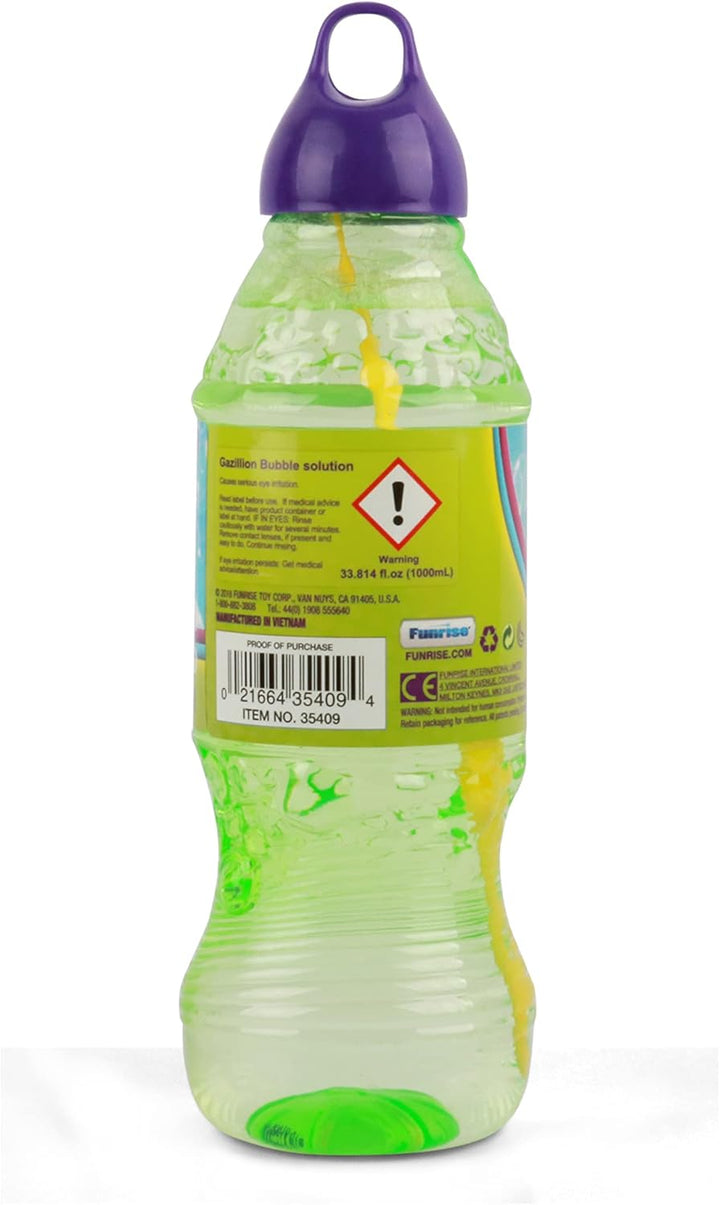 Bubbles, Original Bubble Solution 1L - Create Bubbles with Premium Formula & 7-In-1 Bubble Wand - Non-Toxic & Safe