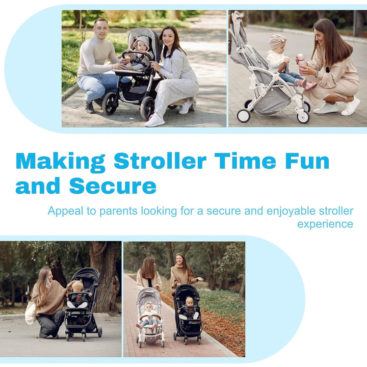 Baby Stroller Bumper Bar – Compatible with YOYO – Foldable without Removing – PU Leather Handle, Armrest & Crossbar