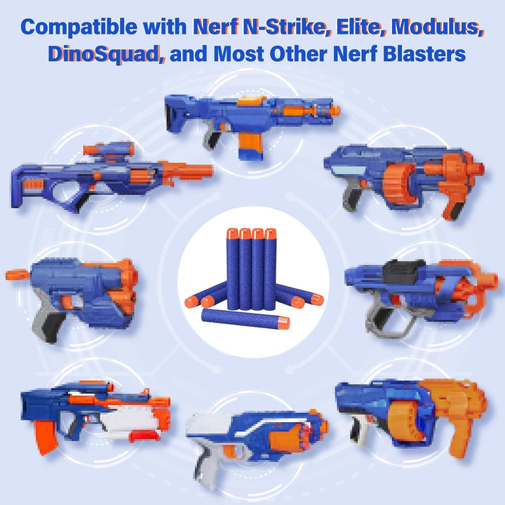 Refill Darts 100PCS Bullets Ammo Pack Compatible for Nerf N-Strike Elite 2.0 Series Dinosquad – Work with All Elite Blasters Blue