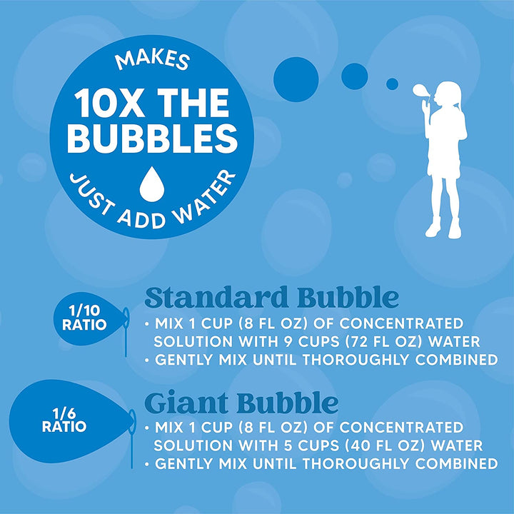 32 OZ Concentrated Bubble Solution (Close to 1L/ up to 2.5 Gallon Refills), Concentrated Solution Refills for Bubble Machine, Wands, Blower, Easter