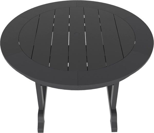 Malibu Kids Outdoor Patio Furniture HDPE 38" Wide round Dining Table, Sand