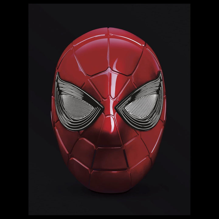 Marvel Legends Series Iron Spider Electronic Helmet with Glowing Eyes, 6 Light Settings and Adjustable Fit , Red