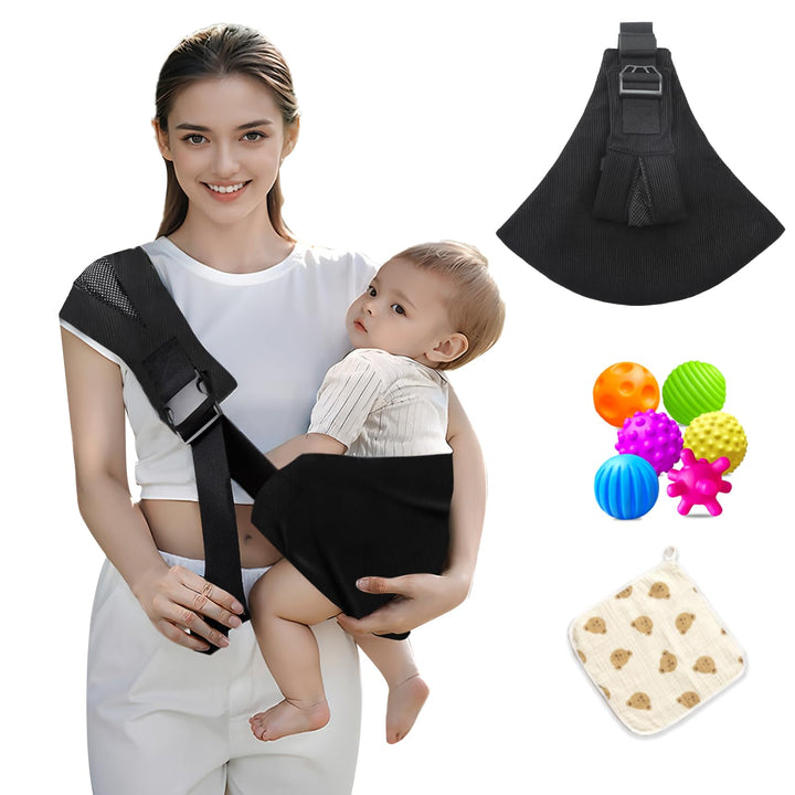 Baby Sling Carrier Adjustable Baby Sling 2025 Upgraded Toddler Sling Comfortable Baby Wrap Carriers Ergonomic-Designed, Travel Friendly Carrying 10-45 Lbsleopard