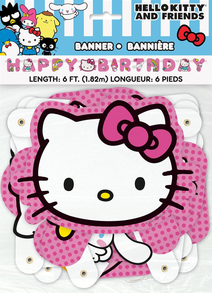 Hello Kitty Jointed Banner, Events and Party Supplies
