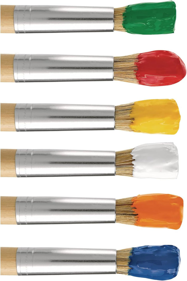 Paraben-Free Washable Tempera Paint for Kids - 8 Ounce Bottles, Set of 6 Primary Colors, Non-Toxic and Made in the USA