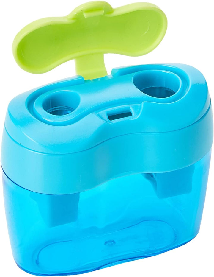 Double Pencil Sharpener Flower Blue
