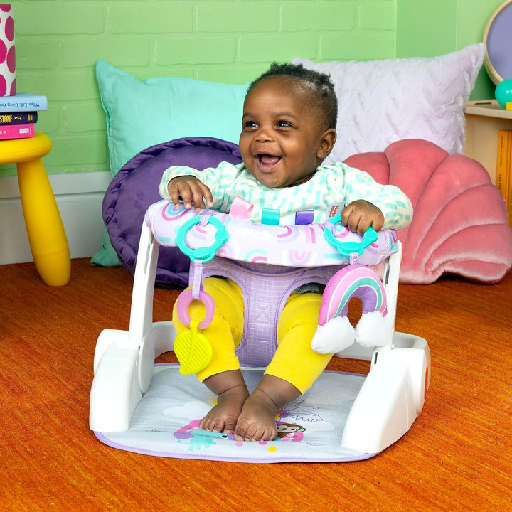 Learn-To-Sit 2-Position Baby Floor Seat with Toys, Unisex, 4-12 Months, Purple Paradise