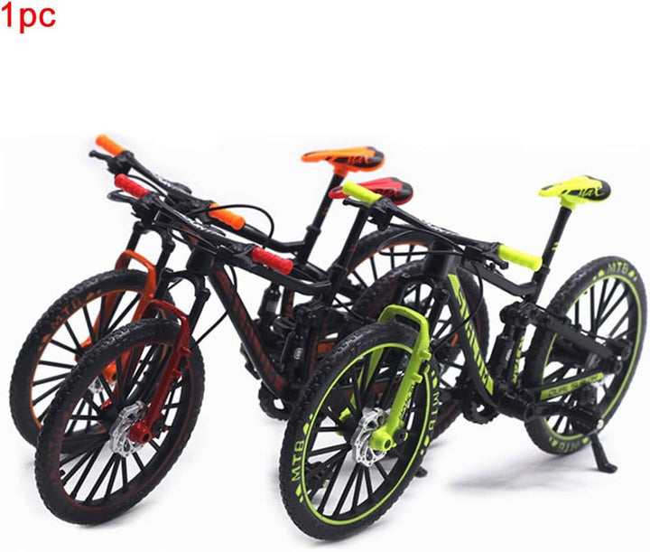 Mini Finger Bikes, 1:10 Scale Alloy Mountain Bicycle Model Desktop Decoration Crafts for Cycling Lovers Birthday Party Gifts(Red)