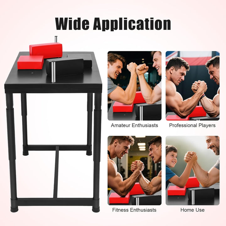 Professional Arm Wrestling Table, 35.4"X25.6"X39.4 Standard Arm Wrestling Battle Table Ideal for Home Gym, Training, and Competitions