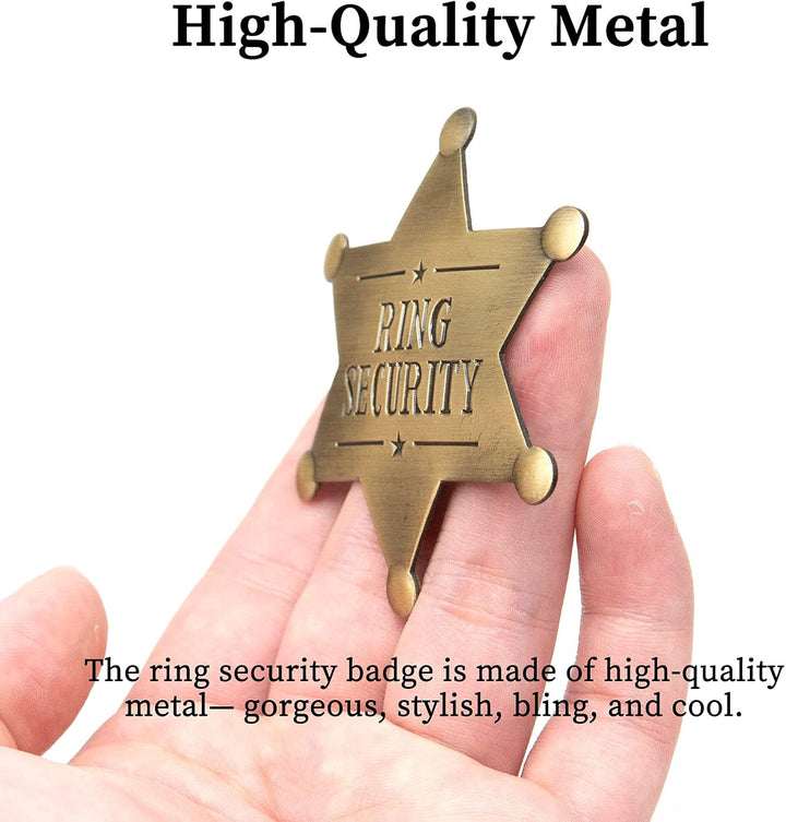 Ring Security Badge Metal Ring Bearer Gift Wedding Accessories for Party, Rehearsal, Kids, Boys, Wedding Souvenirs