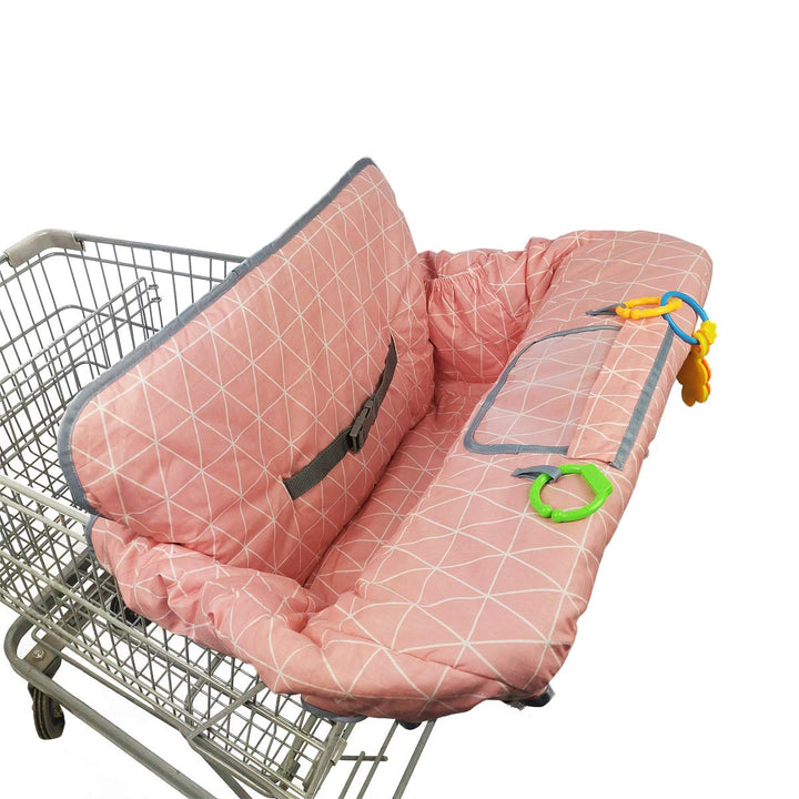 Shopping Cart Cover for Baby  Cotton High Chair Cover, Reversible, Machine Washable for Infant, Toddler, Boy or Girl (Grey Arrow Print)