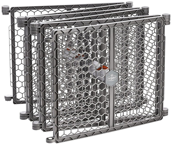 Plastic 192-Inch Super Wide Adjustable Baby Gate and Play Yard, 2-In-1, Bonus Kit, Includes 4 Pack of Wall Mounts-4 Count (Pack of 1)