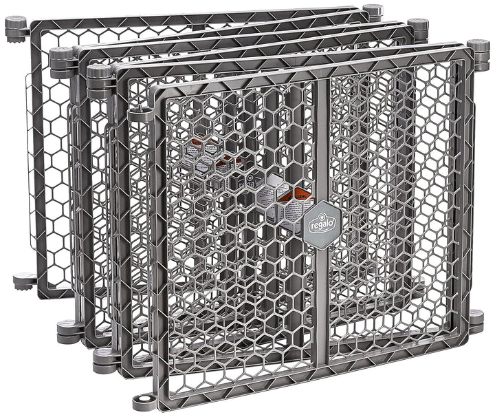 Plastic 192-Inch Super Wide Adjustable Baby Gate and Play Yard, 2-In-1, Bonus Kit, Includes 4 Pack of Wall Mounts-4 Count (Pack of 1)