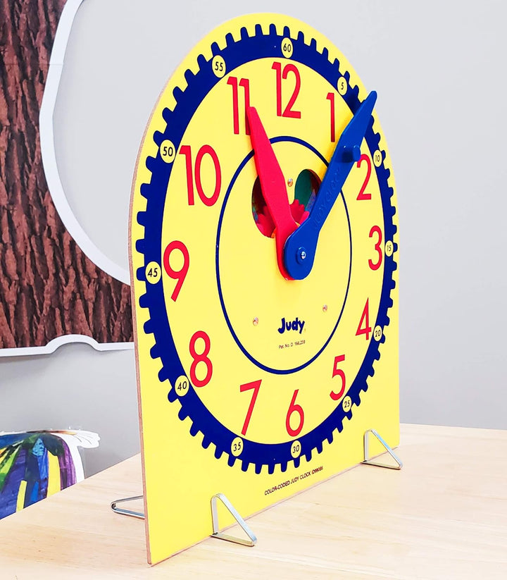 13" X 12" Judy Clock, Time-Telling Teaching Clock for Kids, Classroom Clock for Teaching Time, Analog Clock, Teaching Clock for Classroom or Home School, Kindergarten to 3Rd Grade
