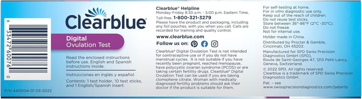 Digital Ovulation Predictor Kit, Featuring Ovulation Test with Digital Results, 10 Digital Ovulation Tests