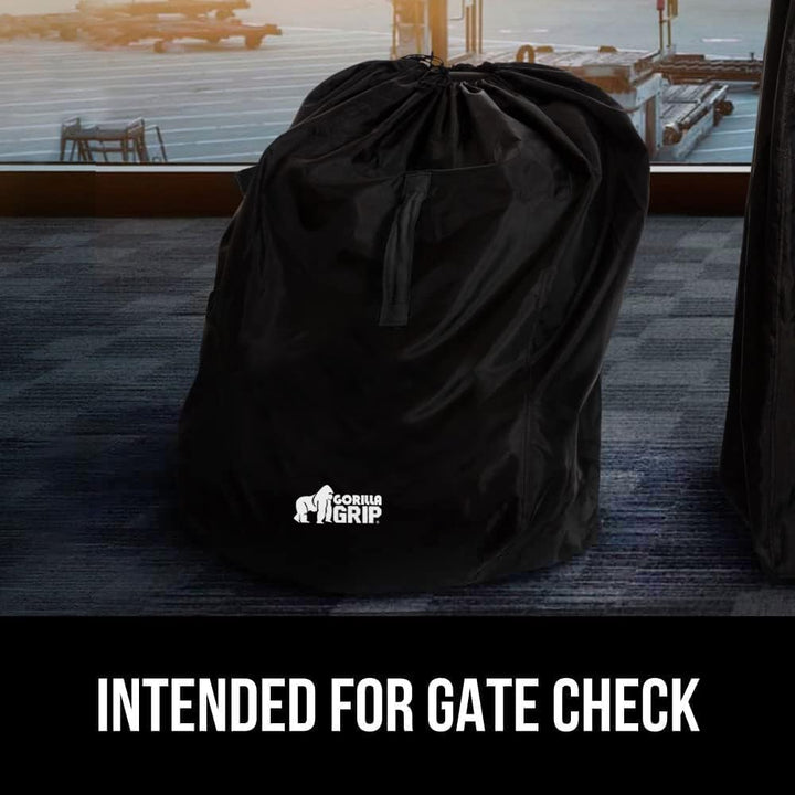 Car Seat Travel Bag for Airplane Gate Check, Easy Carry Padded Backpack Bags Cover Carseats, Infant Baby Carriers and Toddler Booster Seats for Airport, Child Air Travels Essential, Black