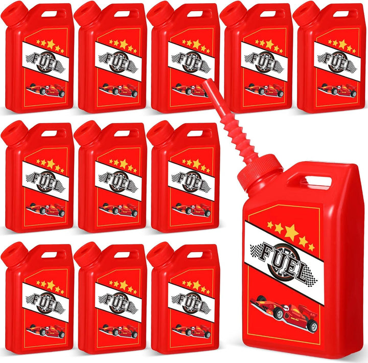 12 Pack Race Car Fuel Can Cups Set 11 Oz Car Fuel Can Drinking Cups with Straw Racing Car Theme Birthday Party Favor for Kids Racing Car Theme Birthday Party Baby Shower Supplies