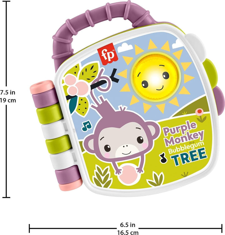 Baby Toy Purple Monkey Musical Storybook with Lights & Sounds for Infants & Toddlers Ages 6+ Months