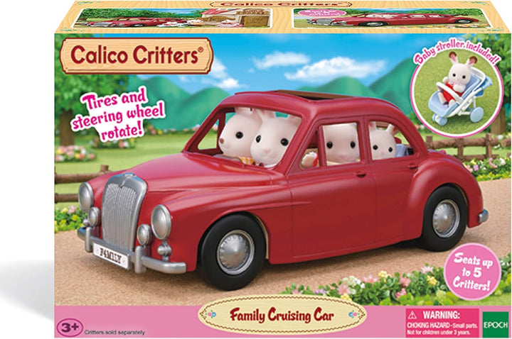 Family Cruising Car for Dolls, Toy Vehicle Seats up to 5 Collectible Figures