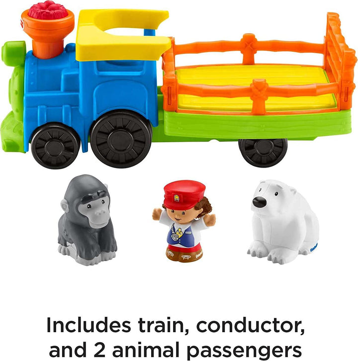Little People Toddler Toy Train Choo-Choo Zoo with Music Sounds and 3 Figures for Pretend Play Ages 1+ Years