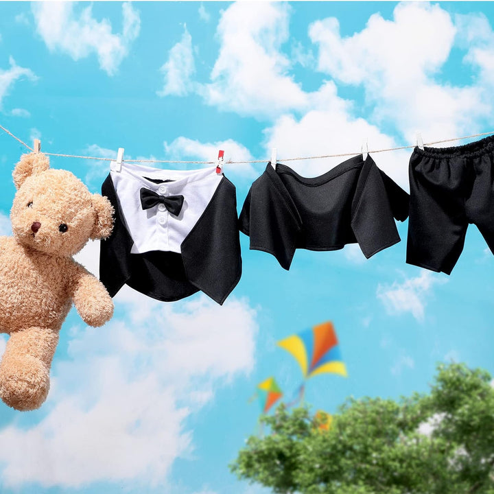 Set of Tuxedo Outfit, Bear Clothes Suitable for 13-15 Inch Stuffed Animal Clothes, Bear Accessories for Your Own Stuffed Animals on Weddings