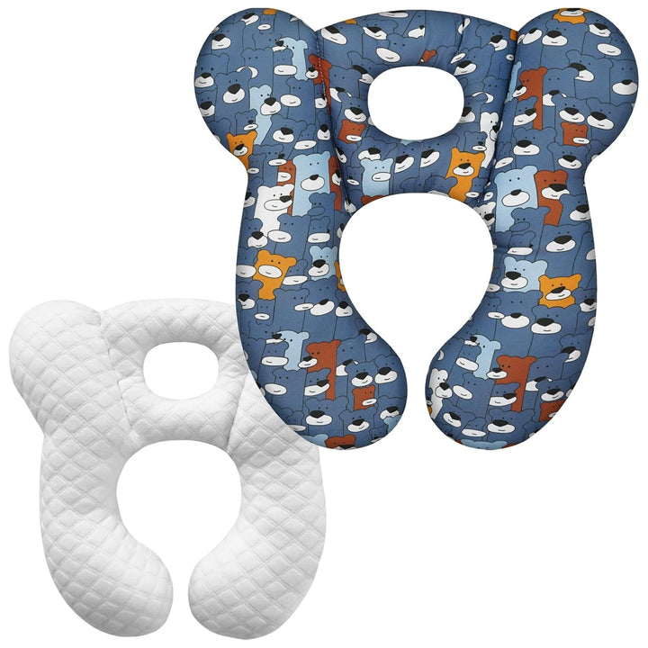 Baby Travel Pillow, Upgrade U-Shape Infant Pillow for Car Seat Pushchair and Stroller, Soft Comfortable Sleep Cushion for Kids Newborn and Toddler -Lion White