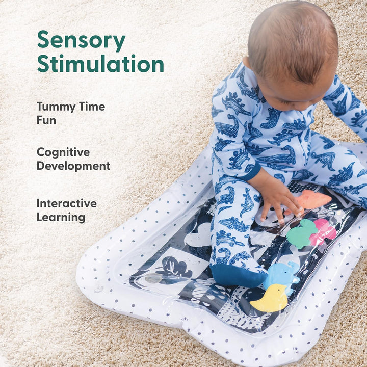 Tummy Time Water Play Mat for Babies, Girls or Boys - High Contrast Sensory Developmental Toy, Infant Baby Floor Toys Games, Baby Essentials Must Haves - Montessori